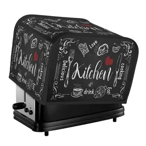 Fun Baking Theme Toaster Cover Delicious Cooking Farmhouse Design with Top Hook Fits Standard 2-Slice Toaster Kitchen Appliance Protector