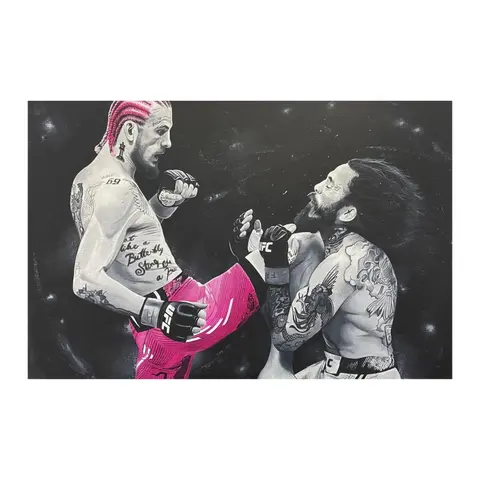 Suga Sean O'Malley Inspired Graphic Tapestry - UFC Combat Sports Wall Hanging, Bedroom Octagon Gym Decoration Items, Gift for UFC Fans, Home Decor Supplies