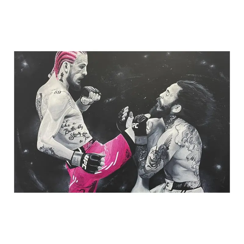 Suga Sean O'Malley Inspired Graphic Tapestry - UFC Combat Sports Wall Hanging, Bedroom Octagon Gym Decoration Items, Gift for UFC Fans, Home Decor Supplies