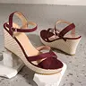 Summer Fresh Women's Casual Wedge Heeled Sandals, Peep Toe Wedges, Cross Strap & Buckle Design, Fashionable Stylish Simple Versatile Elegant Shoes, Perfect for Summer