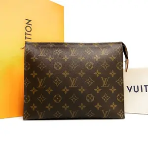 Pre-owned Louis Vuitton cANVAS Clutches & Wristlets Toiletry Pouch 26 Monogram Canvas