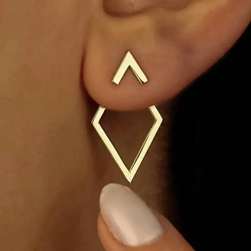 Geometric Design Dangle Earrings, Statement Earrings, Dangling Earrings, Fashionable Jewelry for Women, Trendy All-match & Exquisite Jewelry for Birthday Gift