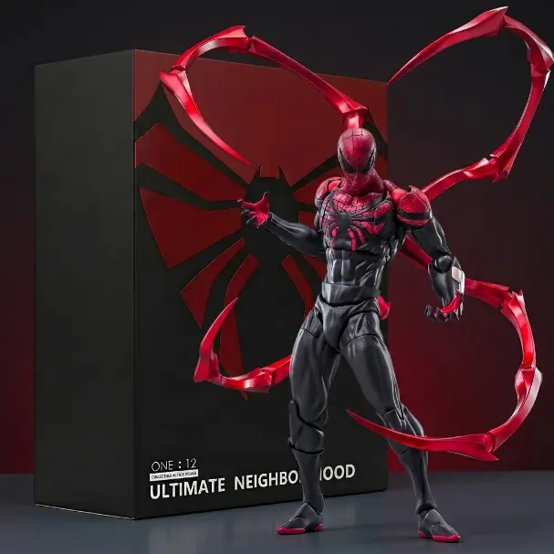 Superior Spider-Man Otto Octavius 6.3-Inch Action Figure, 1:12 Highly Articulated Marvel Comic Collectible with 4 Mechanical Arms, Web Effects & Display Accessories