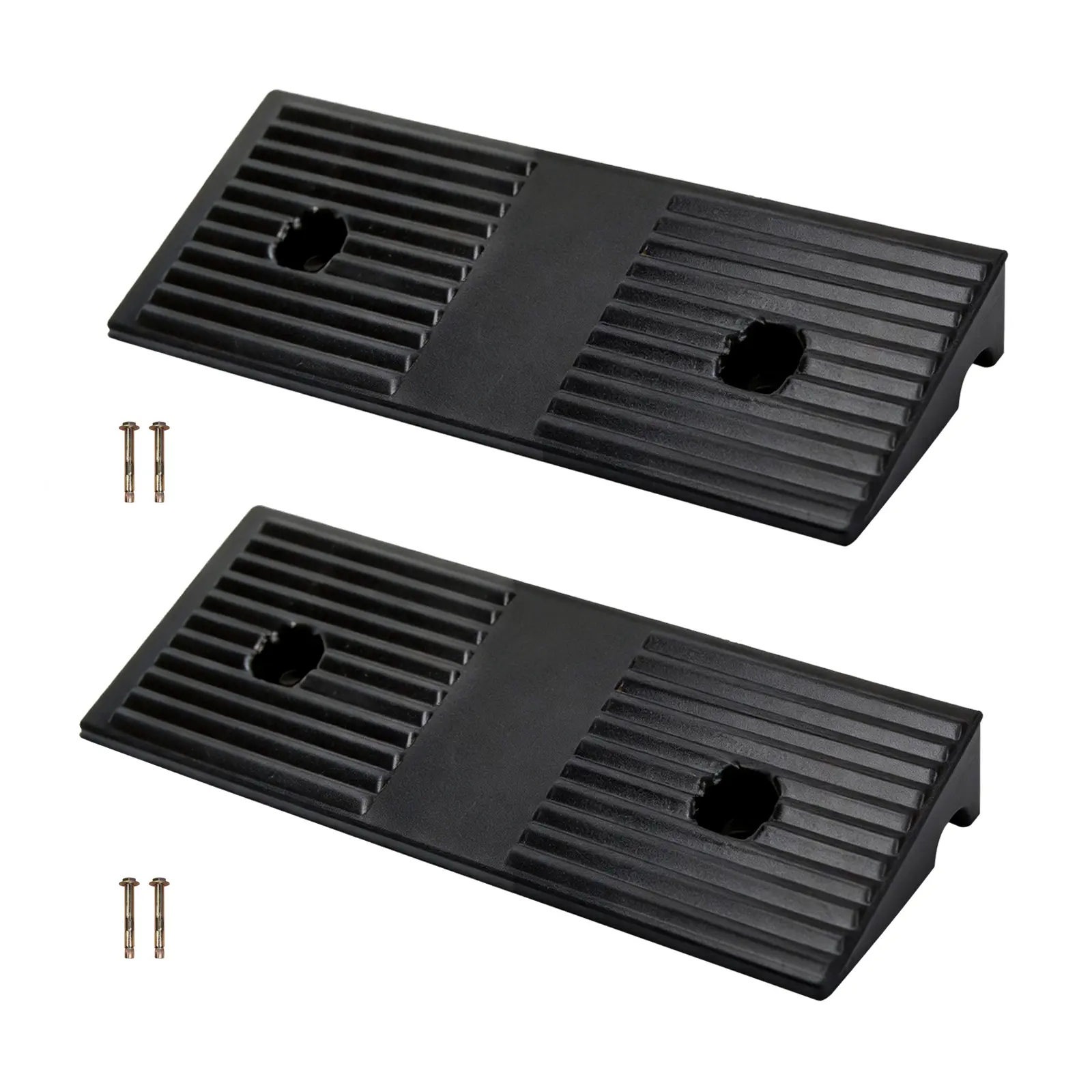 Portable Rubber Curb Ramp 2 Pack – Heavy Duty Anti-Slip Threshold Ramp, 1/1.5/2/2.5/3/3.5Inch Height Driveway Ramp for Cars,Wheelchairs,Trucks,Bikes,Motorcycles,Lawn Mowers