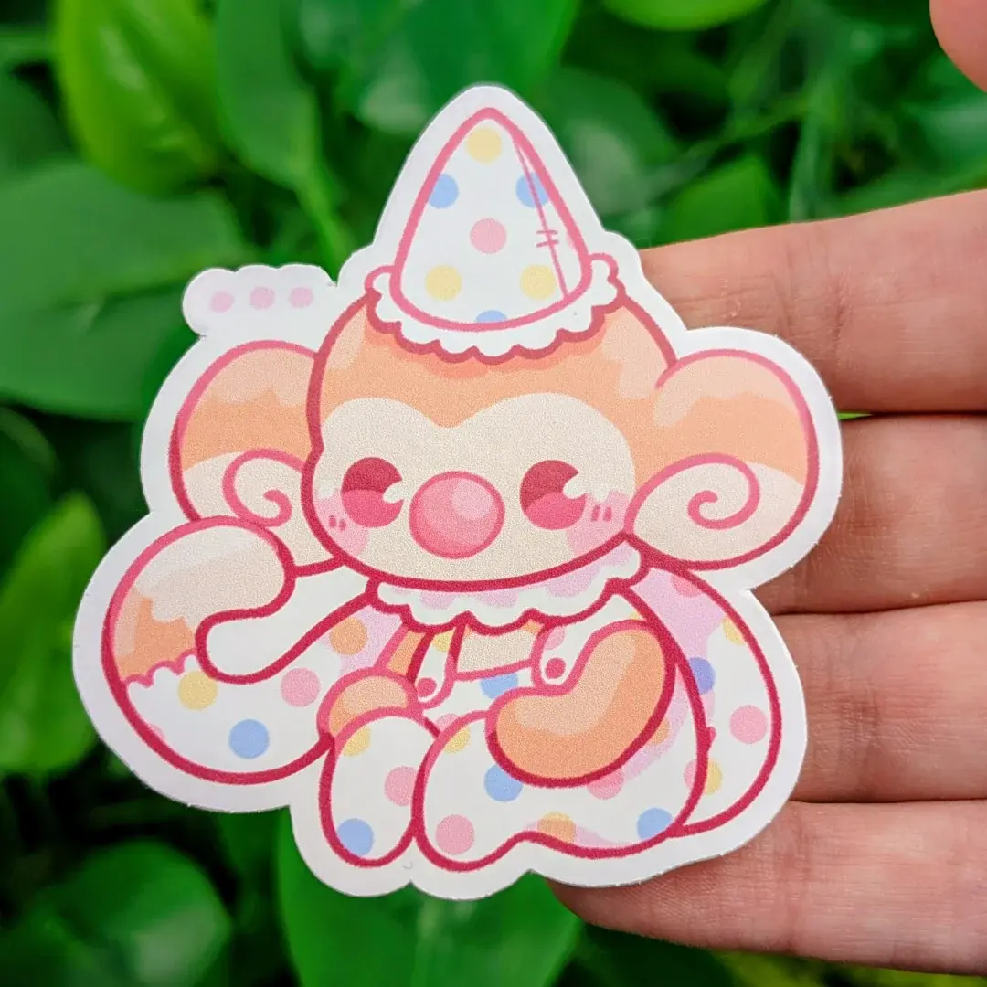 Clown Monkey Sticker!