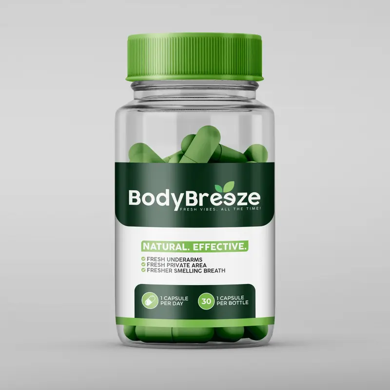 BodyBreeze Internal Body Deodorizer - 30 Capsules for Odor Control Full Body Detox & Gut Health Support with Chlorophyll Natural Odor Eliminator Cosmetic - Antioxidant Dietary Supplement