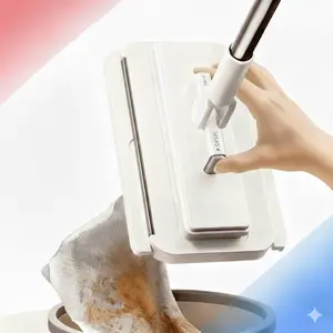 No-wash Mop, Uses Disposable Face Towel, Hands-Free Replacement, Dry and Wet Multi Surface Floor Cleaner, Bathroom Cleaning