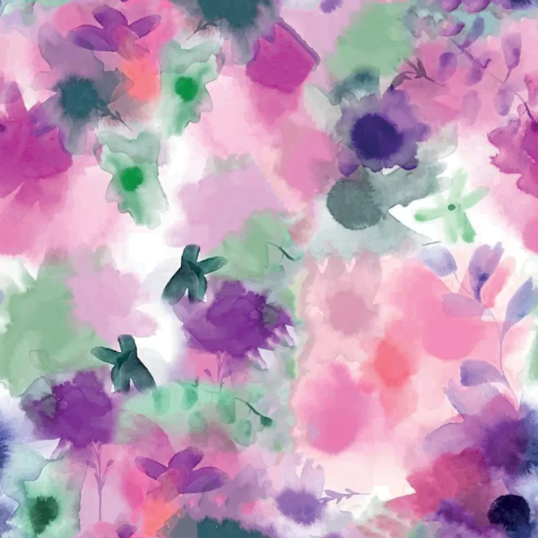 Alcohol Ink Pink & Purple – 100% Quilting Cotton Fabric by the Yard