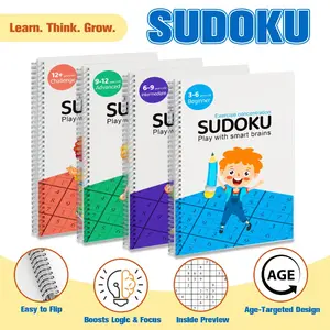 Kids Sudoku Puzzle Book | Logic & Brain Training | Easy to Hard Levels | 4x4 6x6 9x9 | Screen-Free Quiet Activity