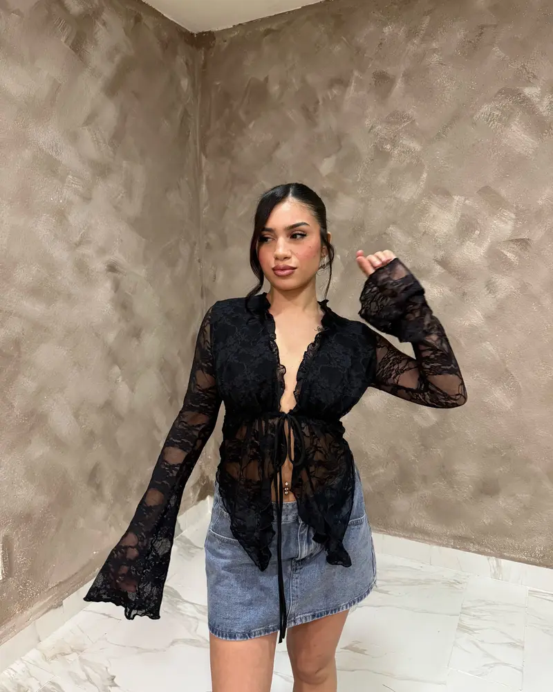 blue lace top - TikTok Shop