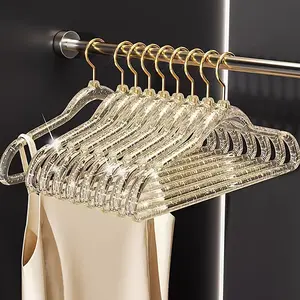 7PCS Acrylic Clear Hanger for Coats Ins Style Shiny Crystal Hanger for Display