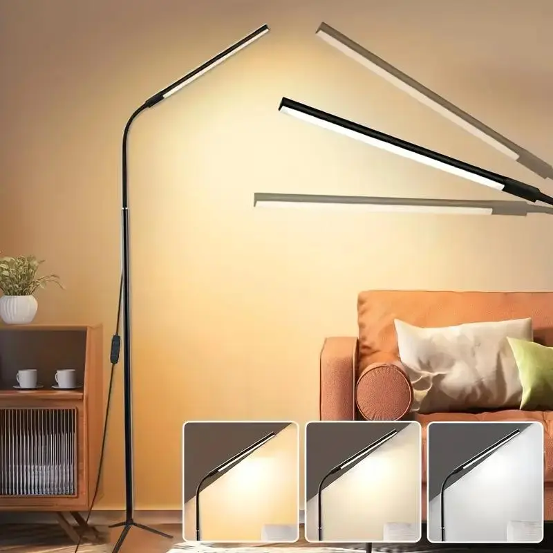 Adjustable LED Floor Lamp, Modern Floor Lamp, USB Powered LED Floor Light with Flexible Gooseneck, Brightness Adjustable LED Lamp for Home & Beauty Use, Height Adjustable Lamps, Modern Standing Light, Adjustable Lights