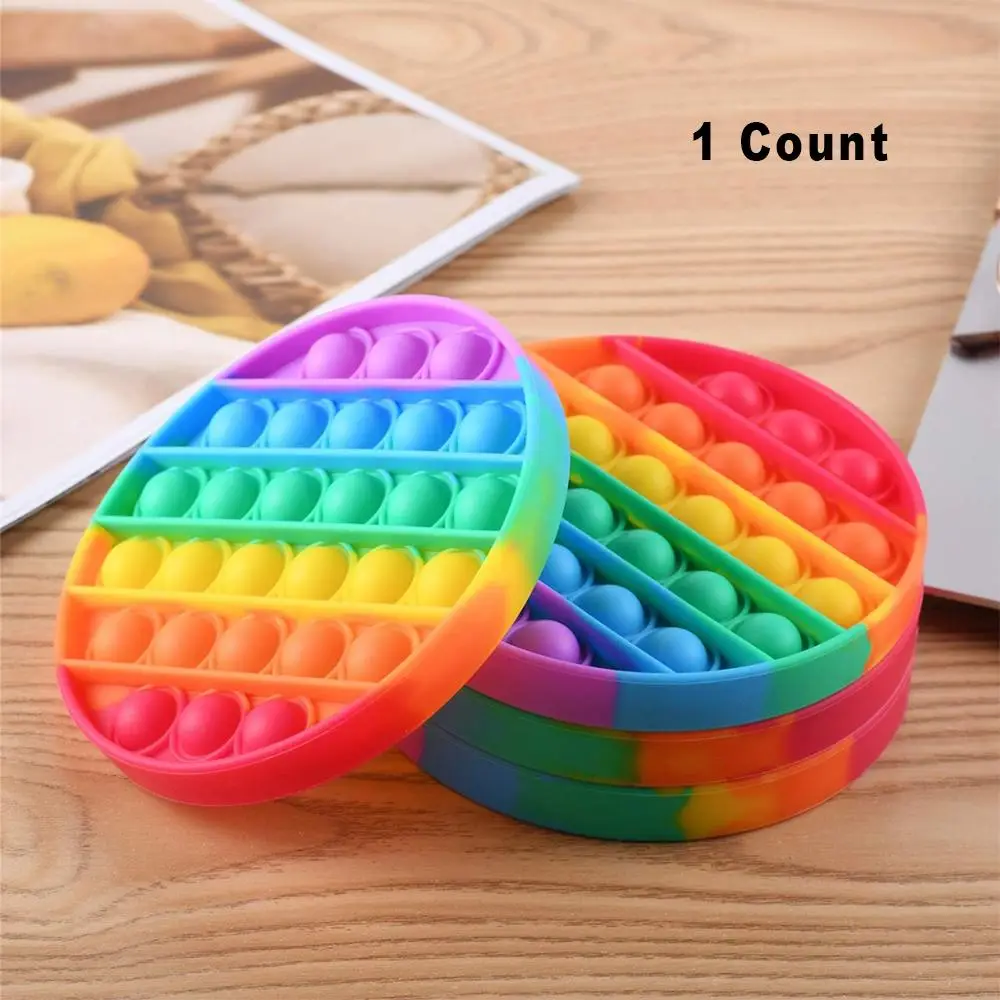 Random Color Push Pop Bubble Toy, 1 Count Silicone Push Bubble Sensory Fidget Toy, Pet Interactive Training Toy, Pet Training Props, Christmas Gift