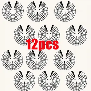 12 pieces of black plastic strawberry support frame with 3 strong legs - anti-mildew and anti-fouling, promotes healthy fruit growth, suitable for home gardening and commercial farms, grid structure durable material, vegetable growing aids