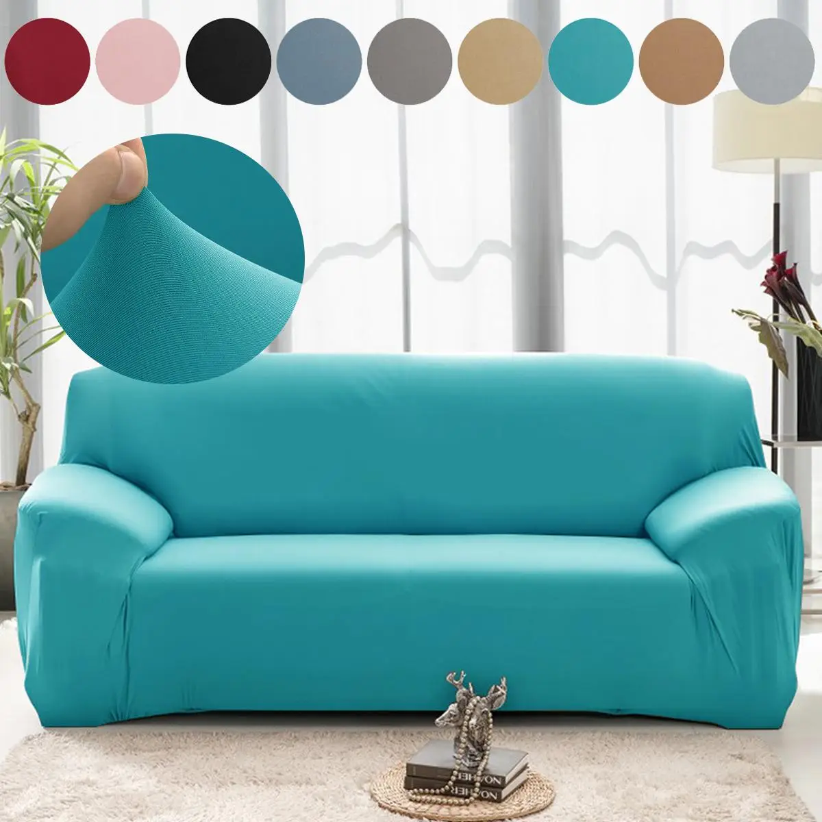 Solid Color Sofa Cover, 1 Count Soft Comfortable Sofa Slipcover, Sofa Protector for Home Living Room, Sofa Protector for Office Home Decor