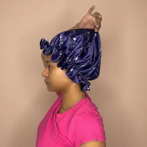 Aurora HairLab Satin Reversible Bonnet with Elastic for Protecting Styles Multiple Colors Fashionable Design