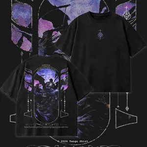 Elden Ring Nightreign Graphic Unisex Casual Tee Acid Washed, Dark Anime Streetwear Shirt, Dark Fantasy Game Merch, Vintage Washed Elden Ring T-Shirt, Oversized Otaku Fashion Apparel, Viral Game Shirt for Men & Women Fans