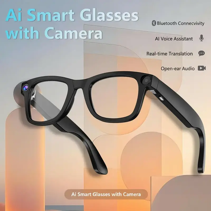 AI smart glasses with camera translation and open ear audio