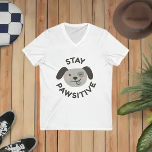 Unisex Jersey Short Sleeve V-Neck Tee