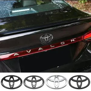 For Toyota Corolla RAV4 Yaris Prado Camry Land Cruiser Reiz Vios Highlander Avalon Auto Accessories Universal Car Sticker 1Pcs 3D ABS Car Front Grill Hood Bonnet Emblem Rear Trunk Logo Badge