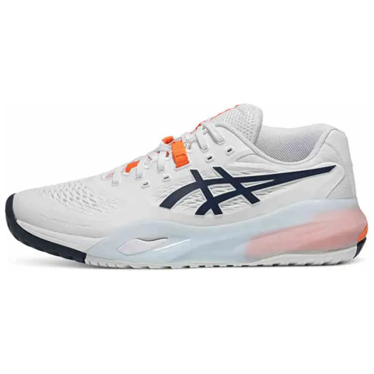 ASICS Gel-Resolution X Men's Low-Top Tennis Shoes with Gel Cushioning and Slip-Resistant Sole in White and Blue Trending Shoes, House White Official Shoes to Get / Maison Mihara