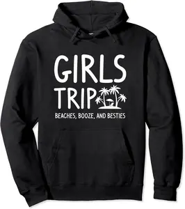 Girls Trip Beaches Booze And Besties BFF Summer Vacation Pullover Hoodie - Antoniojo Shop 63B09744J18W