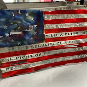 Second Amendment American Flag metal wall hanging Second Amendment American Flag metal wall hanging