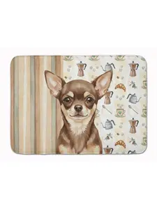 Carolines Treasures WDK7370RUG 19 x 27 in. Chocolate Chihuahua Coffee Bar Memory Foam Kitchen Mat