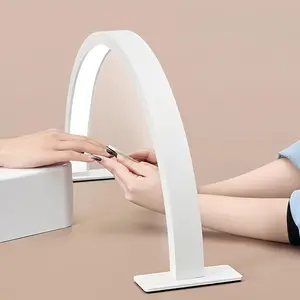Half Moon Nail Table Lamp for Perfect Salon Lighting and Craft Illumination Stylish Half Round Light for Nail Art and DIY Projects Ideal Lighting Solution for Beauty and Craft Enthusiasts for Gifts for Women