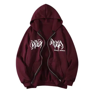 Men’s zip-up hoodies, hip-hop sweatshirts, vintage goth print hooded jackets — for men