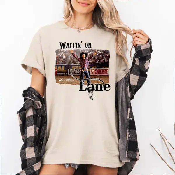 Western Rodeo Tee – Waitin' on L2ne Fr0st Shirt for Bull Riding Lovers Menswear Tops