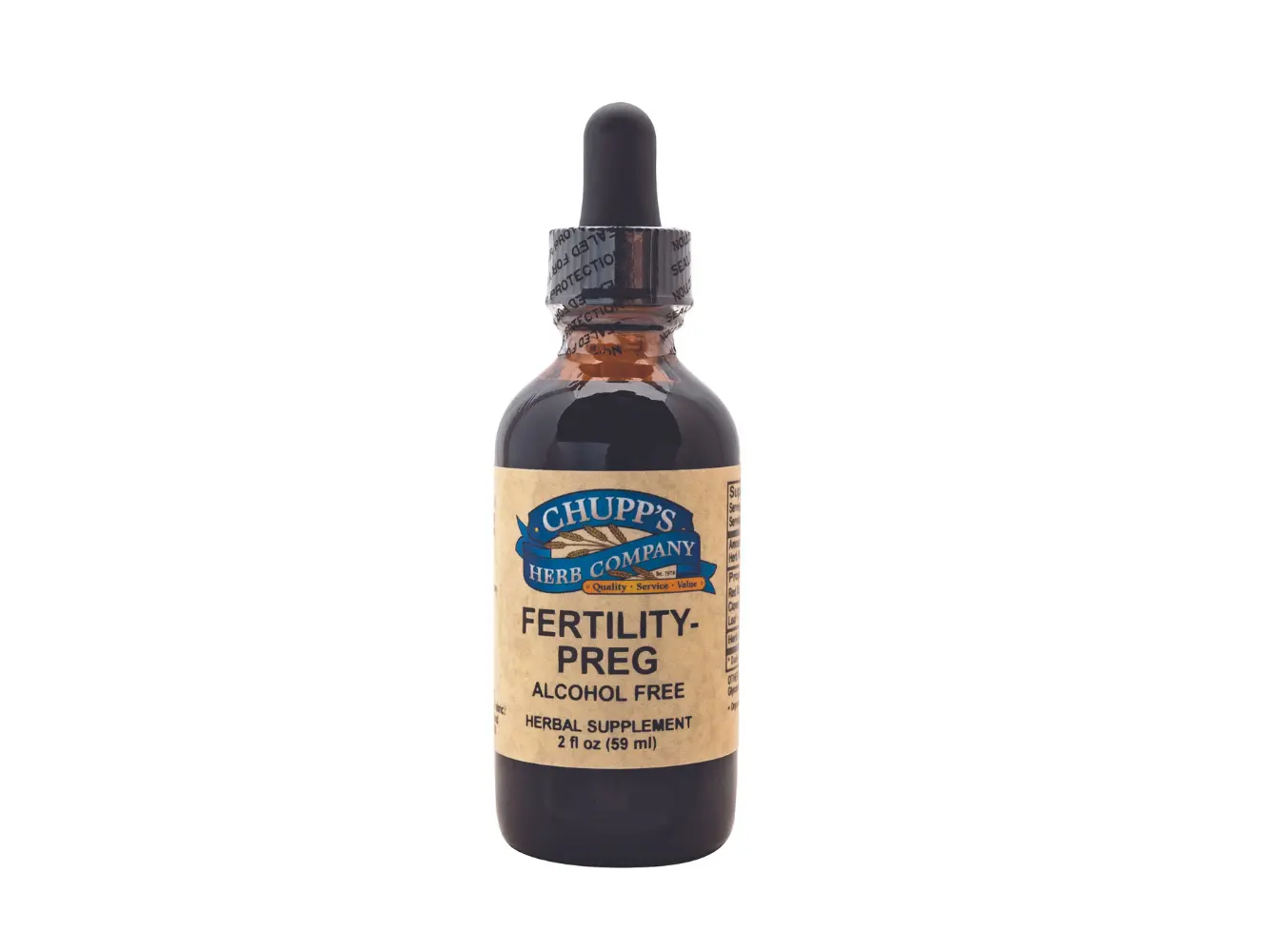Chupp's Herb Company Fertility-Preg Alcohol-Free Herbal Supplement for Hormonal Balance and Safe Pregnancy Support