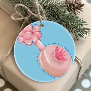 Christmas Ornaments Plumbus Rick And Morty Rick And Morty Plumbus Watercolor Art Tree X-Mas Holiday Circle Decor Birthday