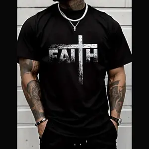 Men’s Summer Letter Print T-Shirt – Casual Crew Neck for Effortless Style