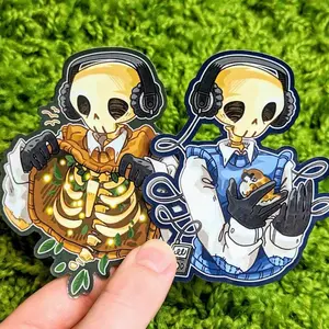 Skeleton Cade Chilling Stickers