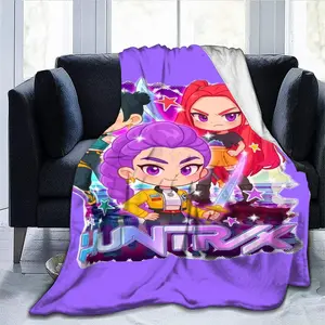 Anime Style Soft Flannel Blanket, Cozy and Warm for Home Office Car Camping, Perfect Gift for Birthday Holidays, Summer Air Conditioning Blanket, Soft Throw Blanket