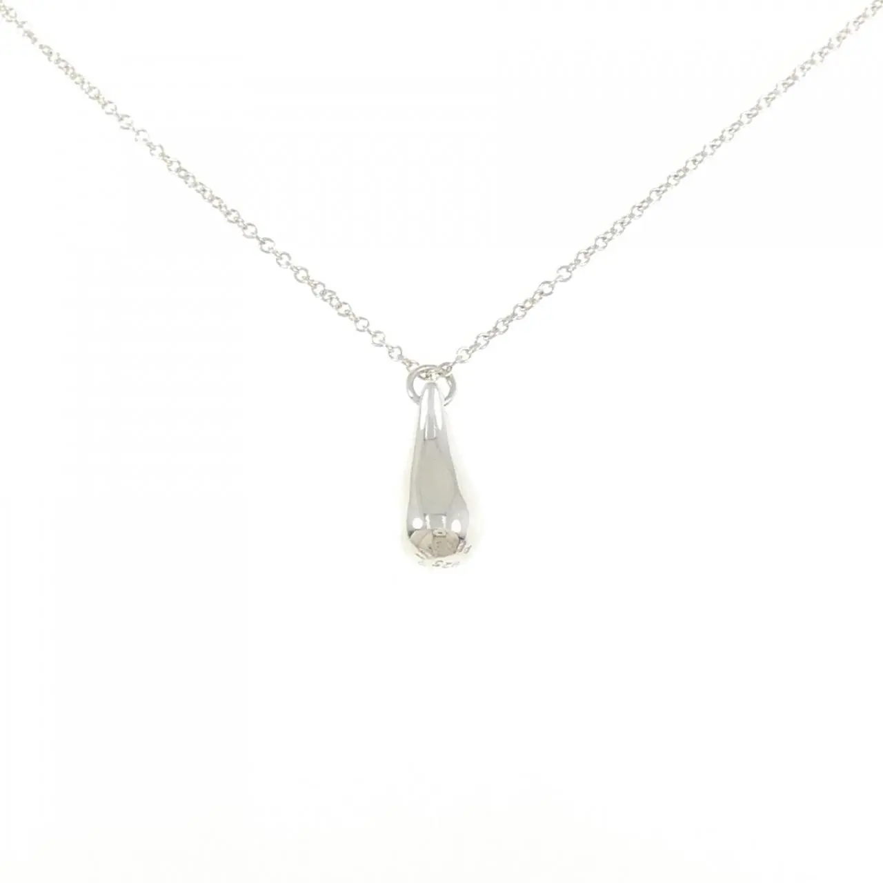 Pre-owned Tiffany & Co. Sterling Silver 925 (Ag925) Small Leather Goods Tiffany Teardrop 925 Silver Necklace