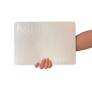 Elegant Durable Boho Aesthetic White Crocodile Leather MacBook Case Protect Cover for Macbook Pro 14 Case Macbook Air 13 Case Pro 13 Case Air15 A3241 A3240 Macbook Case WIth Cutting Out Logo Laptop Case m4 m3 m2 Glitter Transparent MacBook Pro Case