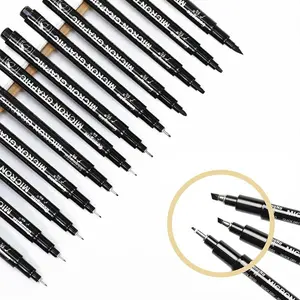 Blade tip drawing pen set, designed with hook line sketching pen, suitable for students and office use, art supplies for painting and sketching, multifunctional and smooth writing drawing pen for creative projects
