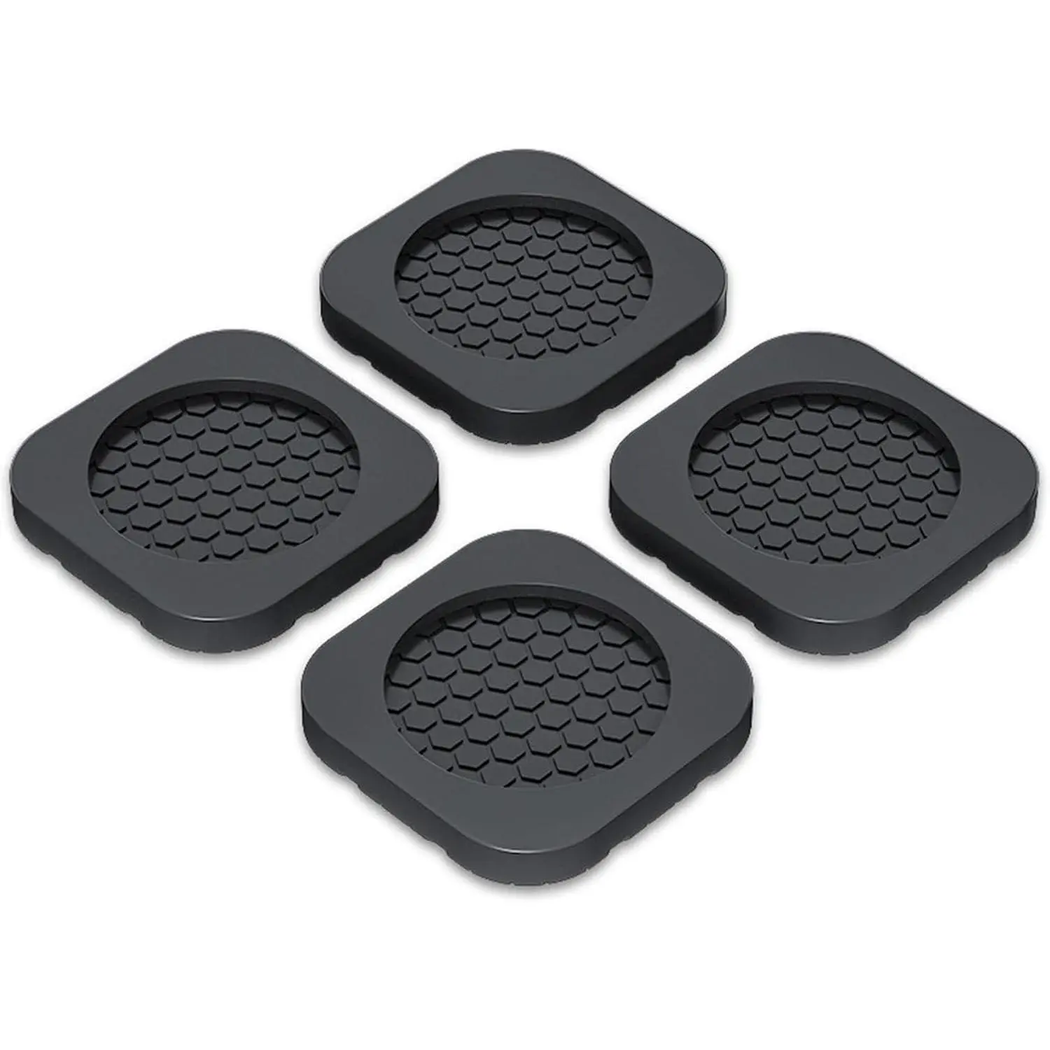 Shock Absorbing Mat-Square, Anti Vibration Pads for Washing Machine, Anti Vibration Pads Prevent Washer & Dryer Moving Shaking Walking, Floor Protector 4 Pack