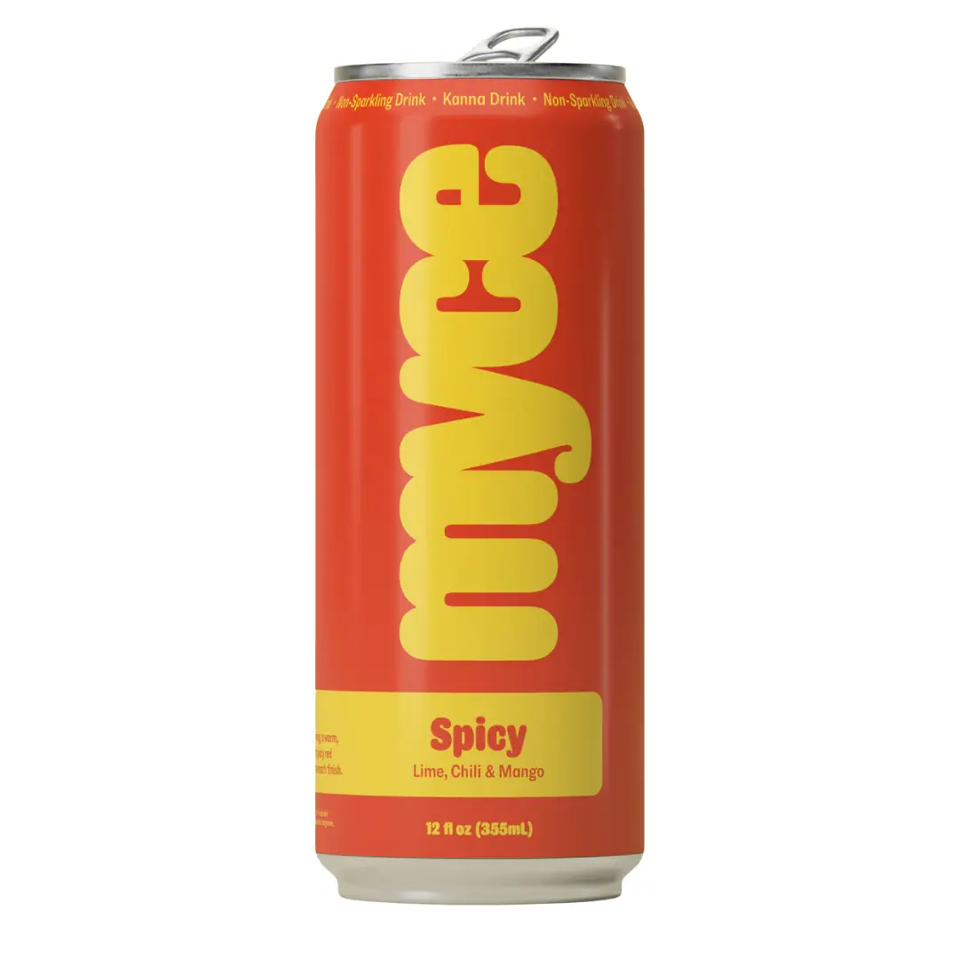 Myce Spicy Chili Lime Mango Kanna Energy Drink 4-Pack - 500mg Kanna Extract Botanical Beverage, No Alcohol, No Sugar, No Caffeine