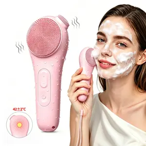 Electric Nose & Facial Cleansing Brush, 5 Modes with Warm Compress, Vibrating Silicone Brush for Deep Pore Cleaning, Exfoliating Massager, IPX7 Waterproof for Men Women, Gifts