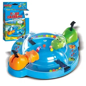Hippo Bean Eating Desktop Game, Strategy Board Game, Tabletop Games, Interactive Parent-Child Two-Player Strategy Toy, Fun Learning Activity for Kids and Family