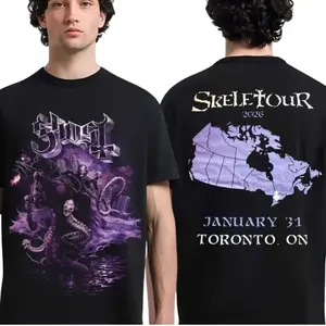 Ghost Band Skeletour 2026 Toronto Ontario On January 31 2026 T-Shirt, Perfect Gift For Metal Fans, Featuring Event-Specific Design, Casual Style, Ideal For Concerts and Everyday Wear