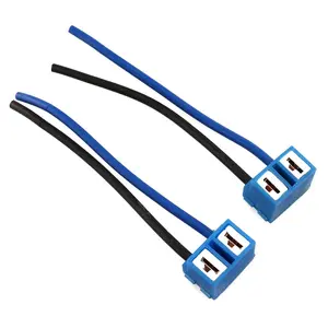 - Headlight Adapter 2PCS H7 Headlight Bulb Right Angle Ceramic Socket Plug Connector with Wiring Harness Heat Resistant Plug & Play H7 Extension/Replacement 4.3" Length/16 AWG