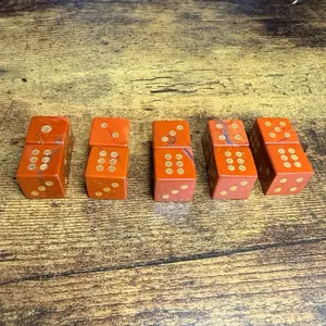 Red Jasper Six-Side Dice (Pair of 2)