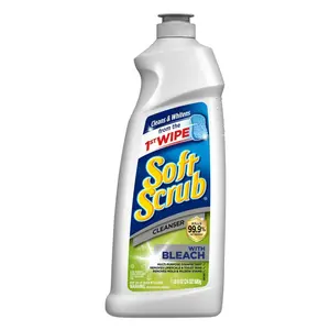 Soft Scrub 36 oz. All-Purpose Cleaner with Bleach,bleach cleaner,disinfecting cleaner,kills 99.9% germs,deodorizes and disinfects,scratch-free shine,multi-surface cleaner,kitchen cleaner,bathroom cleaner,countertop cleaner,sink cleaner,tile cleaner,safe