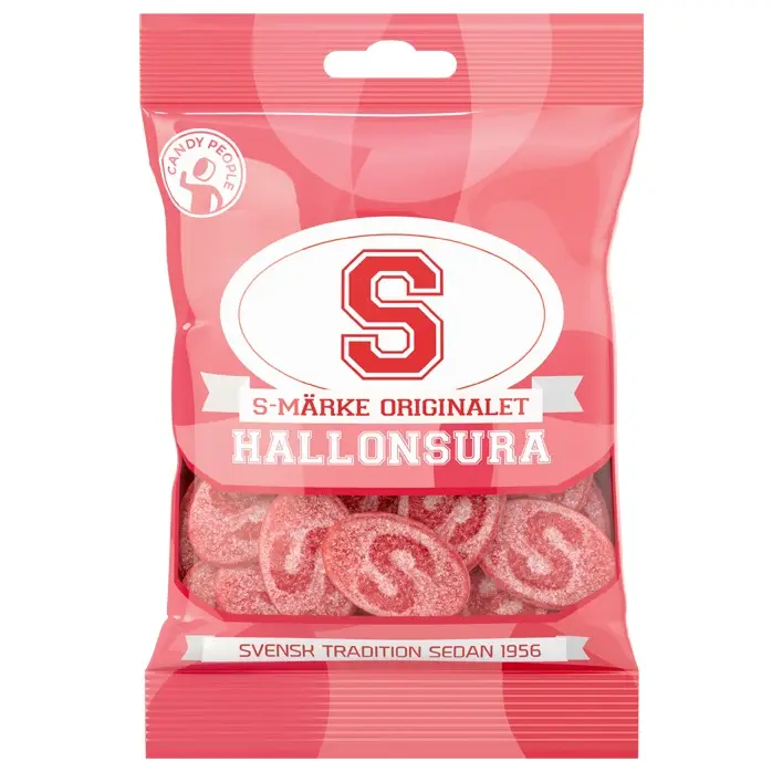 S-Märke "Raspberry Sour" 80g - Classic Swedish Candy