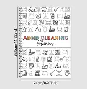 Household Cleaning Planner Notebook,Household Cleaning Schedule Notebook for Home Office Dormitory School Spiral Bound Planner Weekly Planner