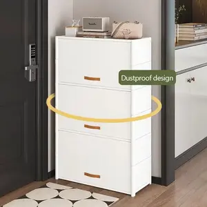 Multi-Layer Shoe Rack Organizer, Durable Metal Design, Fits Up to 8 Pairs, Transparent Window & Non-Slip Base, Ideal for Home Storage Solution, Closet Shoe Organizer